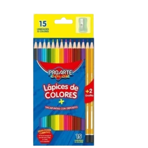 Lápices de 12 colores + 2 grafitos