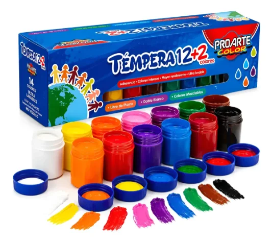 Témpera 12 + 2 colores Proarte 15 cc - Imagen 3